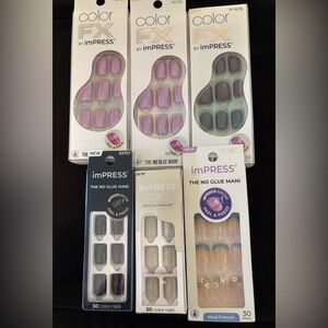 imPRESS Assorted Press-On Nail Sets in Purple, Black, Pink and Nude Tones